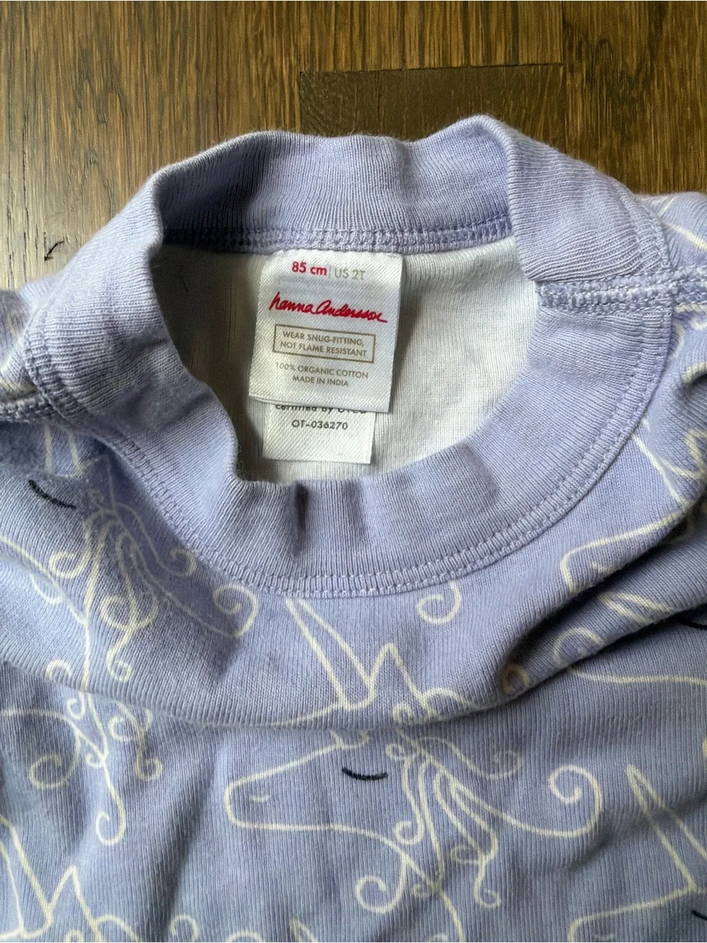 Hanna Anderson Lavender Unicorn Print Pajama Set